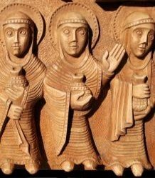 Les trois femmes porteuses de parfum découvrent le tombeau vide du Christ